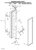 FREEZER DOOR PARTS Diagram and Parts List for ED2FHEXSL02  Whirlpool Refrigerator