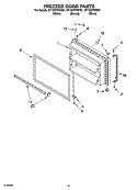 FREEZER DOOR PARTS Diagram and Parts List for GT1SHTXMT01  Whirlpool Refrigerator