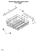 UPPER RACK AND TRACK PARTS Diagram and Parts List for GU630XTLQ0  Whirlpool Dishwasher