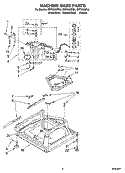 MACHINE BASE PARTS Diagram and Parts List for GST9630PL3  Whirlpool Washer