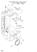 REFRIGERATOR LINER Diagram and Parts List for 4KSRS25QFA02  KitchenAid Refrigerator