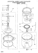 AGITATOR, BASKET AND TUB Diagram and Parts List for TAWL650BW0  Estate Washer