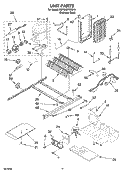 UNIT PARTS Diagram and Parts List for KSRG22FKSS18  KitchenAid Refrigerator