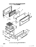 OVEN DOOR AND BROILER Diagram and Parts List for SF302BSWW0  Whirlpool Range
