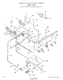 BURNER Diagram and Parts List for F4508W0  Roper Range