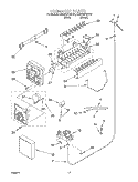 ICE MAKER Diagram and Parts List for KSRE22FHBT01  KitchenAid Refrigerator