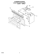 CABINET Diagram and Parts List for MH6141XKQ0  Whirlpool Microwave