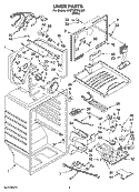 LINER PARTS Diagram and Parts List for 5VET3DTKLQ05  Whirlpool Refrigerator