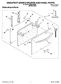 ARCHITECT SERIES DRAWER AND PANEL PARTS Diagram and Parts List for KUDD01SSSS0  KitchenAid Dishwasher