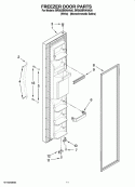 FREEZER DOOR PARTS Diagram and Parts List for BRS62BRANA00  Whirlpool Refrigerator