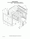 DOOR PARTS Diagram and Parts List for WFG374LVD1  Whirlpool Range