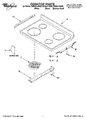 COOKTOP PARTS Diagram and Parts List for GERC4110SQ2  Whirlpool Range