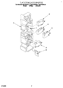 LATCH BOARD Diagram and Parts List for KHMS105BBL2  KitchenAid Microwave