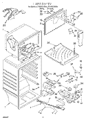 LINER Diagram and Parts List for ET19PKXEN01  Whirlpool Refrigerator