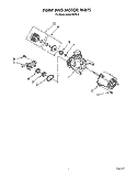 PUMP AND MOTOR Diagram and Parts List for DU5216XW0  Whirlpool Dishwasher