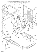 DRYER CABINET AND MOTOR Diagram and Parts List for LTG6234DT1  Whirlpool Washer Dryer Combo