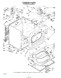 CABINET Diagram and Parts List for KGYE800SWH1  KitchenAid Dryer