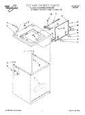 TOP AND CABINET Diagram and Parts List for GSQ9340EZ1  Whirlpool Washer