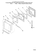 OVEN DOOR Diagram and Parts List for KEBS177DBL9  KitchenAid Wall Oven