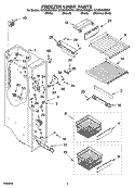 FREEZER LINER PARTS Diagram and Parts List for GC5SHEXNS01  Whirlpool Refrigerator