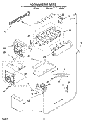 ICE MAKER Diagram and Parts List for KSRU22FKBL02  KitchenAid Refrigerator