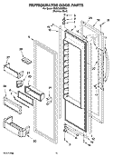 REFRIGERATOR DOOR PARTS Diagram and Parts List for KSSC36QMS03  KitchenAid Refrigerator