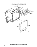 FRAME AND CONSOLE Diagram and Parts List for WU4400X0  Roper Dishwasher