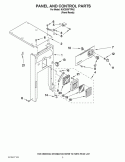 PANEL AND CONTROL PARTS Diagram and Parts List for KUCS03FTPA2  KitchenAid Trash Compactor