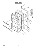 DOOR Diagram and Parts List for TVF15FRXW00  Whirlpool Freezer