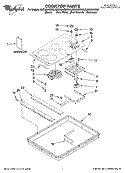 COOKTOP PARTS Diagram and Parts List for GJC3634RB03  Whirlpool Cooktop