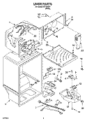 LINER PARTS Diagram and Parts List for IKT195301  Inglis Refrigerator