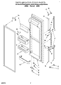 REFRIGERATOR DOOR Diagram and Parts List for 8ED22PWXDN00  Whirlpool Refrigerator