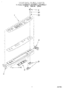 CONTROL PANEL Diagram and Parts List for KESH307BBL1  KitchenAid Range