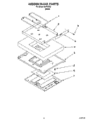 HIDDEN BAKE PARTS, MISCELLANEOUS PARTS Diagram and Parts List for GJP84902  Whirlpool Range