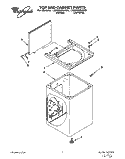 TOP AND CABINET, LIT/OPTIONAL Diagram and Parts List for LMV5243AN0  Whirlpool Washer