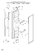 FREEZER DOOR Diagram and Parts List for KSRS25FGBL00  KitchenAid Refrigerator