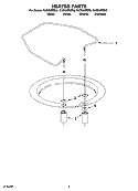 HEATER PARTS Diagram and Parts List for KUDI02IRBT0  KitchenAid Dishwasher