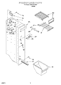 FREEZER LINER Diagram and Parts List for TS25AEXHW01  Estate Refrigerator