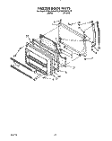 FREEZER DOOR Diagram and Parts List for KTRD18KXWH10  Whirlpool Refrigerator