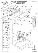 TOP AND CONSOLE, LITERATURE Diagram and Parts List for LGN2000JT3  Whirlpool Dryer