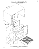 CABINET AND HINGE Diagram and Parts List for MW8750XL2  Whirlpool Microwave