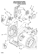 BULKHEAD PARTS, OPTIONAL PARTS (NOT INCLUDED) Diagram and Parts List for LEN2000PG1  Whirlpool Dryer