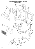 AIR FLOW AND CONTROL PARTS Diagram and Parts List for ACE119PR0  Whirlpool Air Conditioner