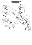 Part Location Diagram of WP8571947 Whirlpool Dispenser Drawer Handle - White