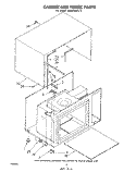 CABINET AND HINGE Diagram and Parts List for MW8400XL2  Whirlpool Microwave
