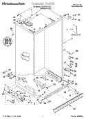 CABINET, LITERATURE Diagram and Parts List for KSSS42FJX00  KitchenAid Refrigerator