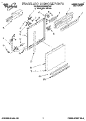 FRAME AND CONSOLE Diagram and Parts List for DU920QWDQ0  Whirlpool Dishwasher