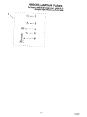 MISCELLANEOUS PARTS - OPTIONAL PARTS (NOT INCLUDED Diagram and Parts List for LSQ9010LG1  Whirlpool Washer