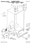 CABINET PARTS Diagram and Parts List for KSRG22FKBT18  KitchenAid Refrigerator