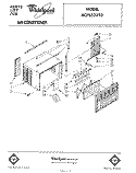 CABINET AND FRONT Diagram and Parts List for ACP552XT0  Whirlpool Air Conditioner